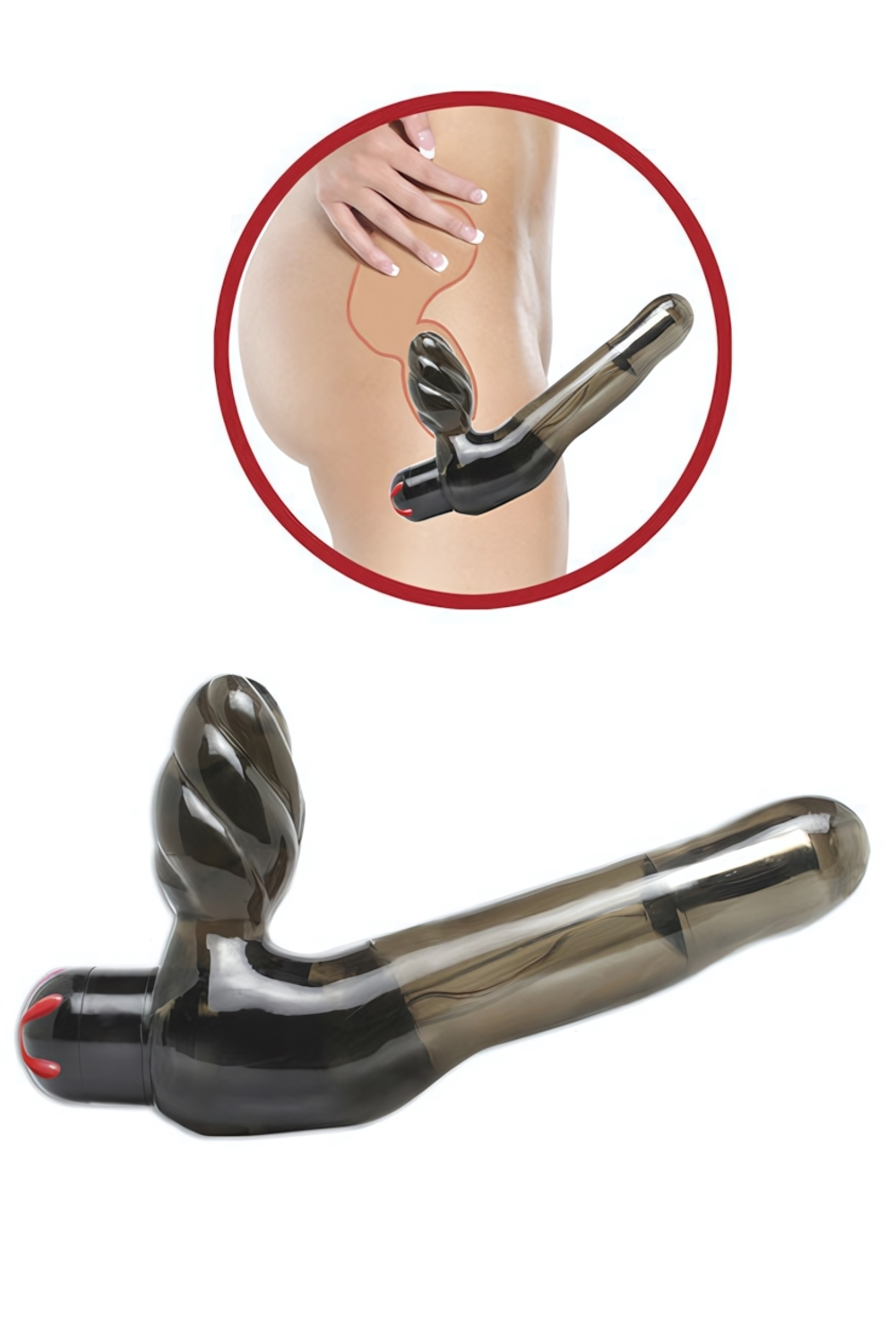 Страпон без крепления для G-точки Vibrating "Strapless" Strap-On (Цвет: черный)