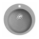 Мойкa МЛ-ГМ13 (ML-GM13) КОМФОРТ круглая, графит (342), 495мм (глуб. чаши 200)