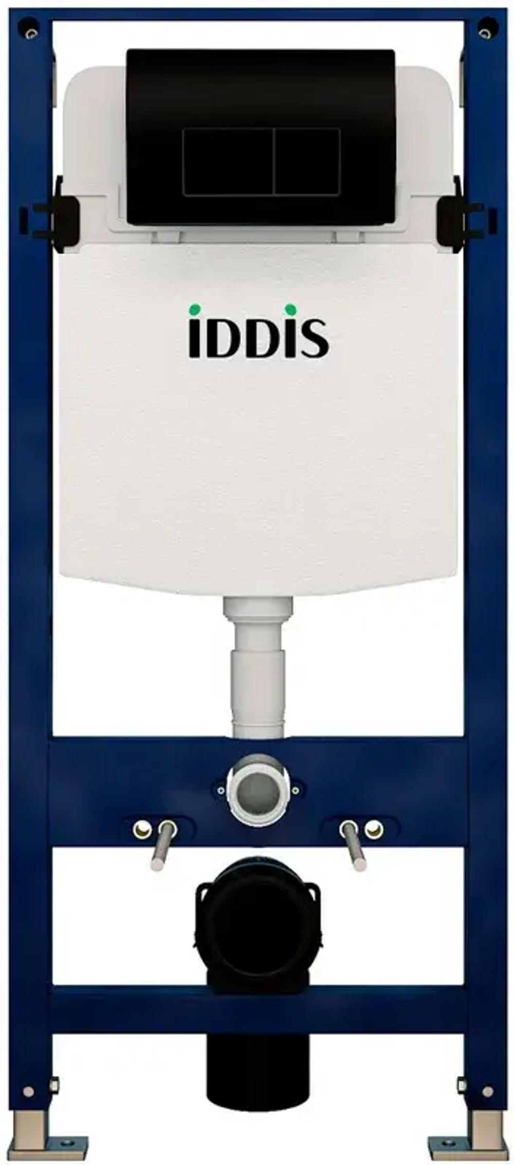Инсталляция и клавиша смыва черная матовая Optima Home IDDIS