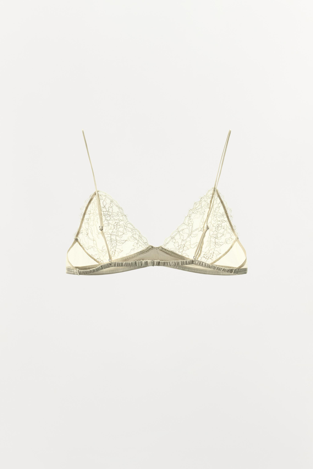 КРУЖЕВНОЙ БЮСТГАЛЬТЕР С ТРЕУГОЛЬНЫМИ ЧАШКАМИ — ZARA