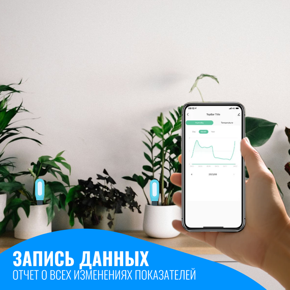 Умный WiFi датчик температуры и влажности почвы Smart Aura с шлюзом