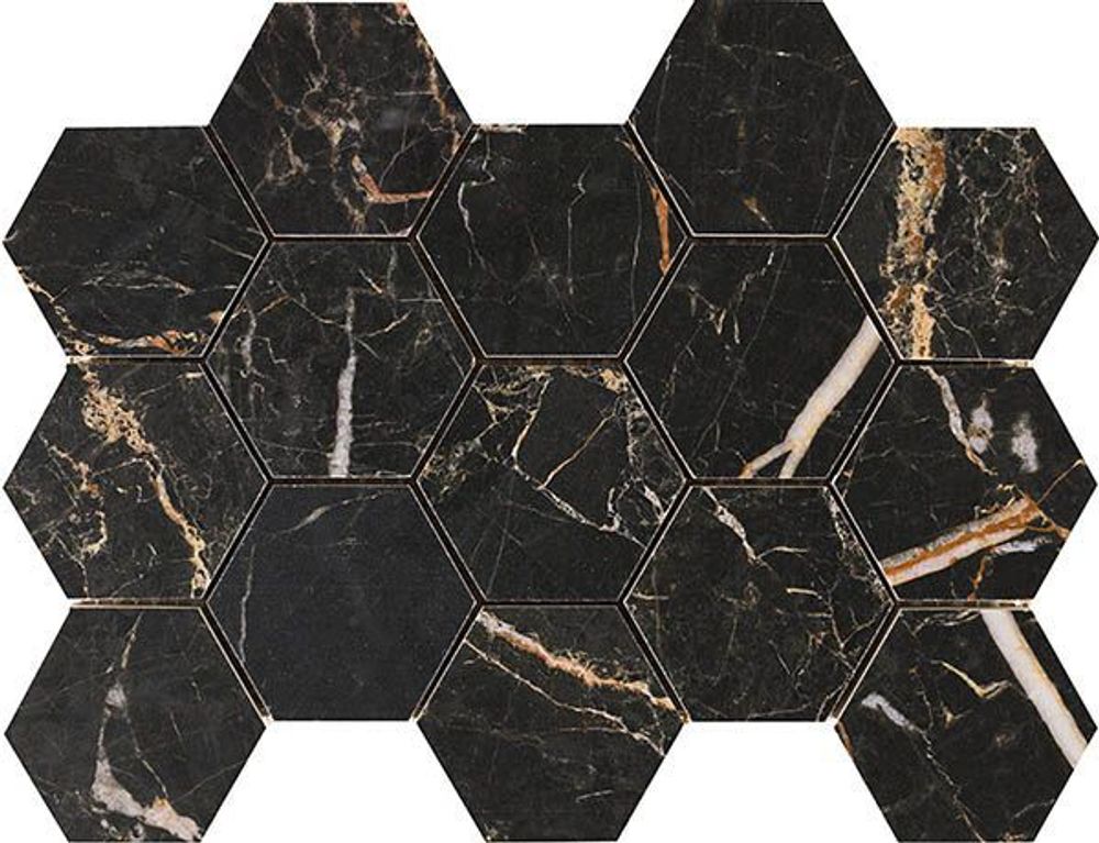 Мозаика MALLA HEX CR LUX LAURANTS BROWN