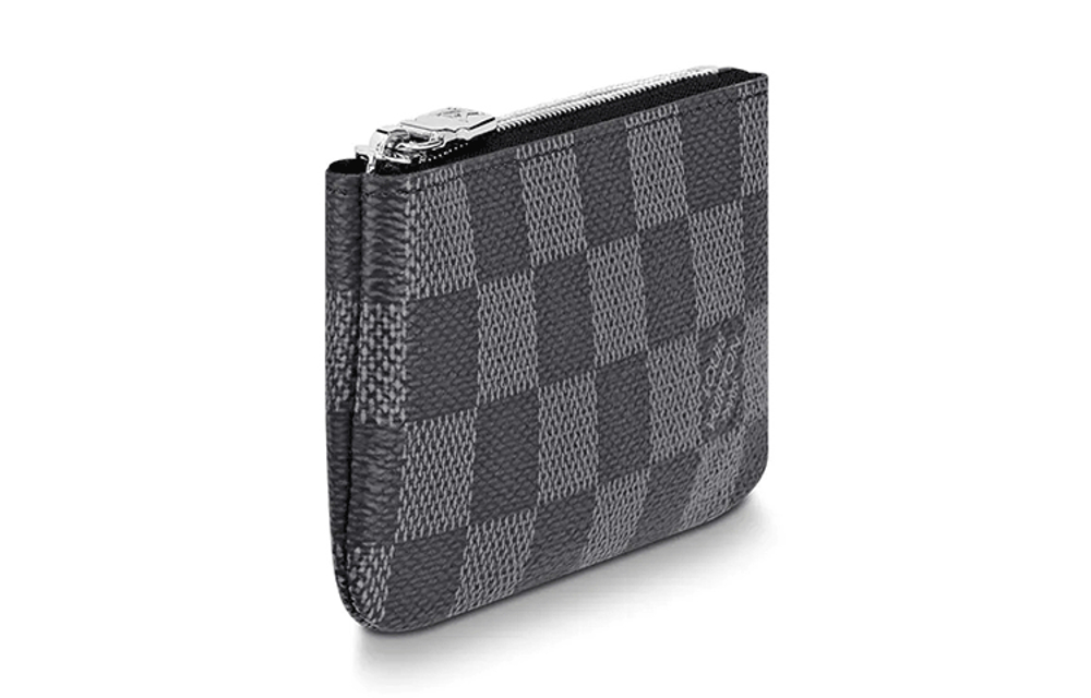 LOUIS VUITTON Pochette Cle Key Pouch Damier Graphite Black/Gray