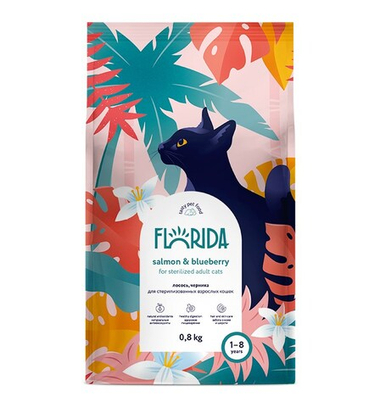 Florida Sterilised Лосось/Черника для кошек 12 кг