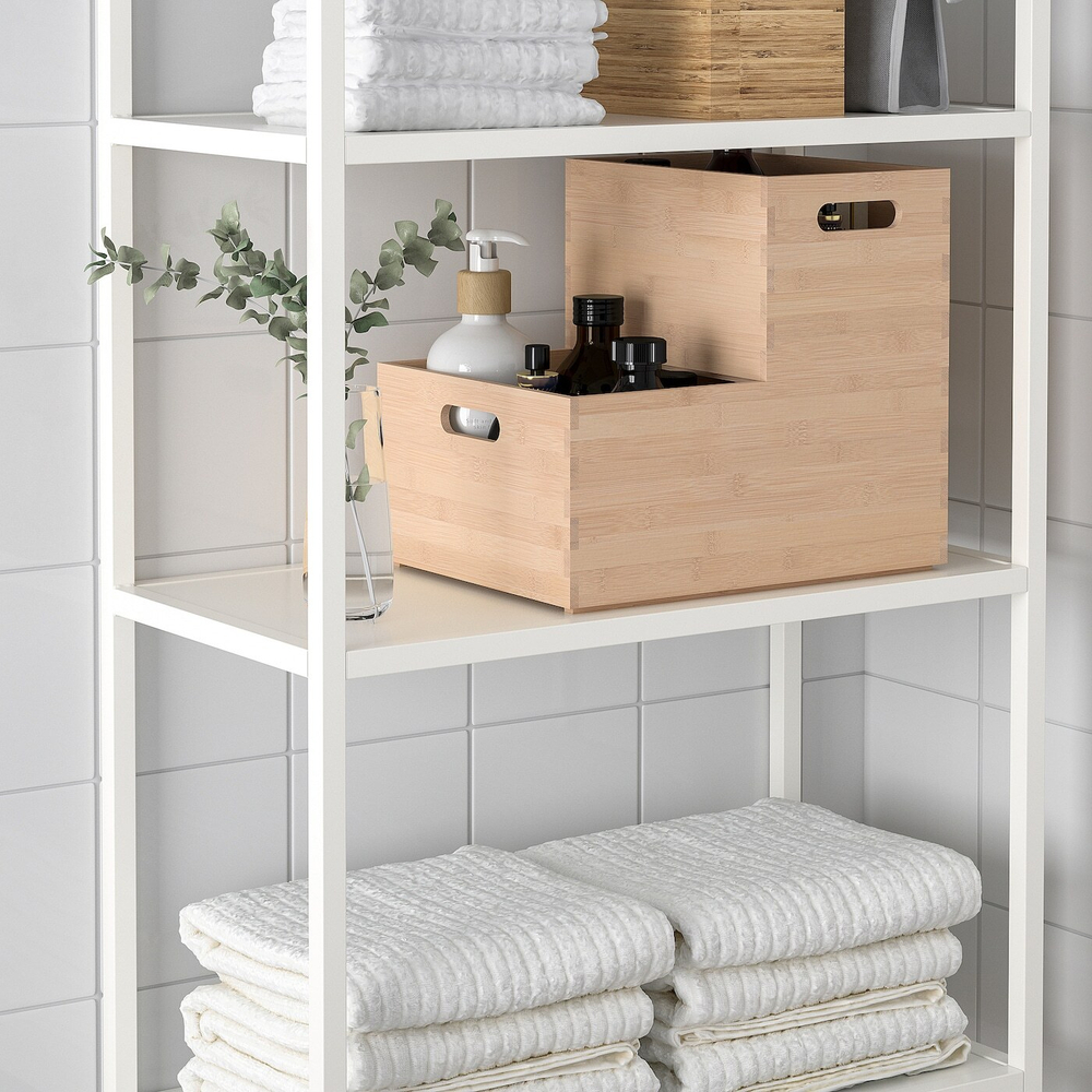 IKEA UPPDATERA (ИКЕА УППДАТЕРА) — Контейнер, светлый бамбук, 24x32x15 см, фото 3