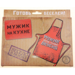 Фартук «Настоящий мужик» (Цвет: красный)