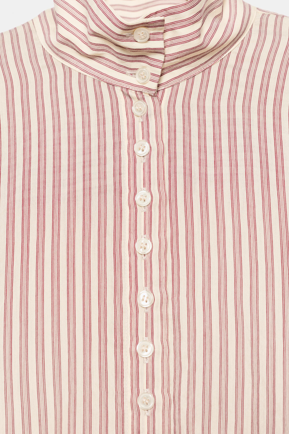 РУБАШКА В ПОЛОСКУ С ВОРОТНИКОМ-СТОЙКОЙ — ZW COLLECTION — ZARA