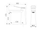 Смеситель для раковины Grossman Advans 510.K35.09.420 графит сатиновый,1 место