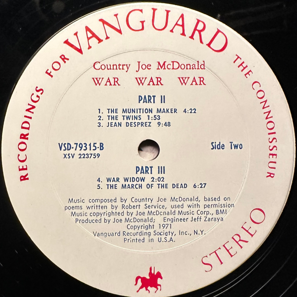 Country Joe McDonald - War War War (США 1971г.)