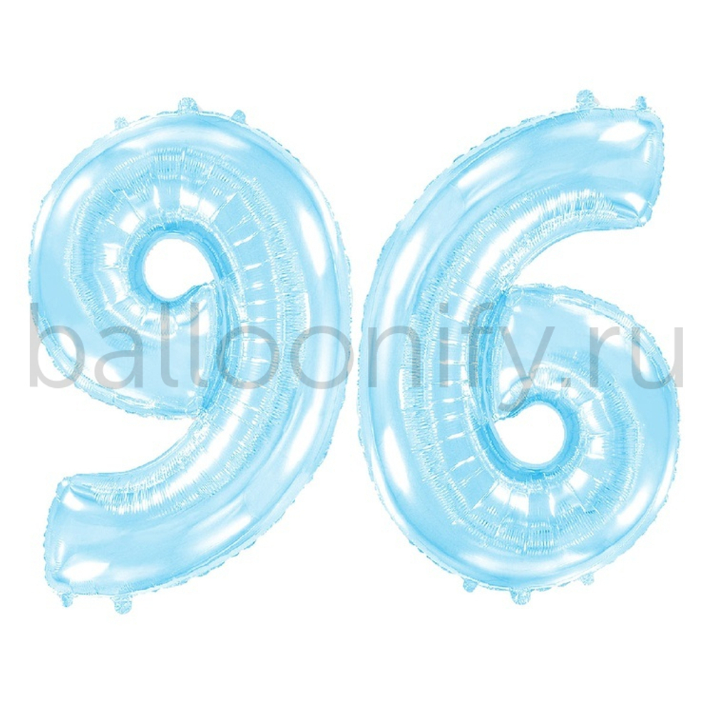 Шар ЦИФРА 6/9 Pastel Blue 40" 102 см