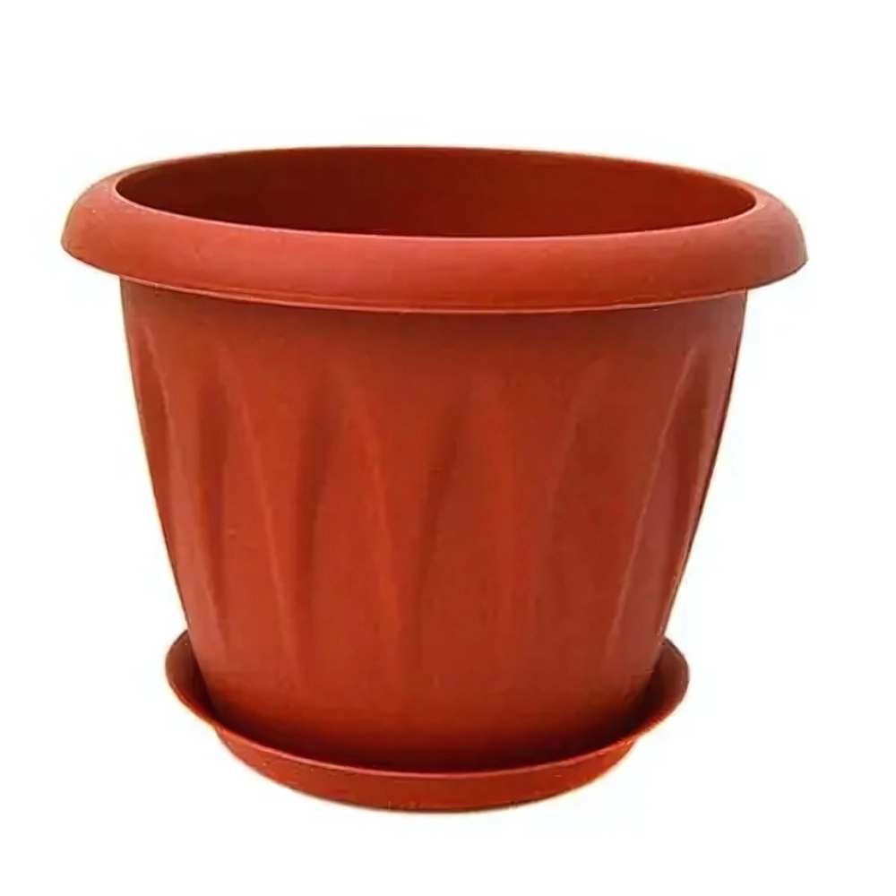 Кашпо АЛИЦИЯ D180мм 2л с поддоном Терракотовый