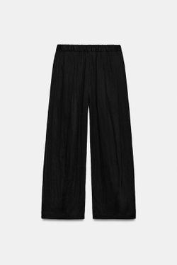 ZARA БРЮКИ BARREL — ZW COLLECTION, ЧЕРНЫЙ