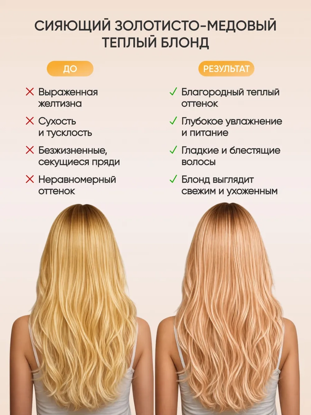 Оттеночная маска для волос «Медовый»