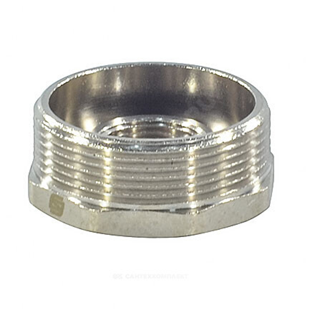 Футорка латунь никель Ду 32х20 (1 1/4"х3/4") НР/ВР SantechSystems