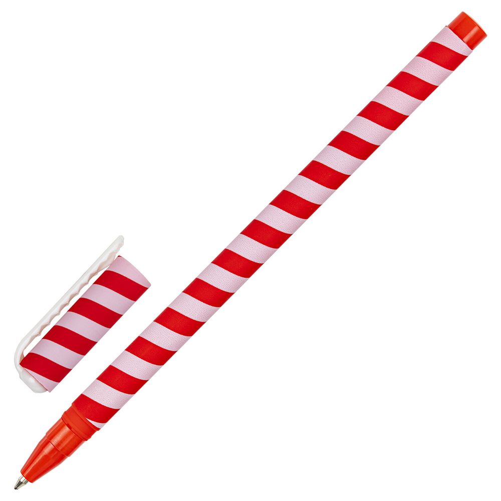 Ручка шариковая BRAUBERG SOFT TOUCH STICK "TWIST", 1шт, СИНЯЯ, мягкое покрытие, узел 0,7 мм, 143702
