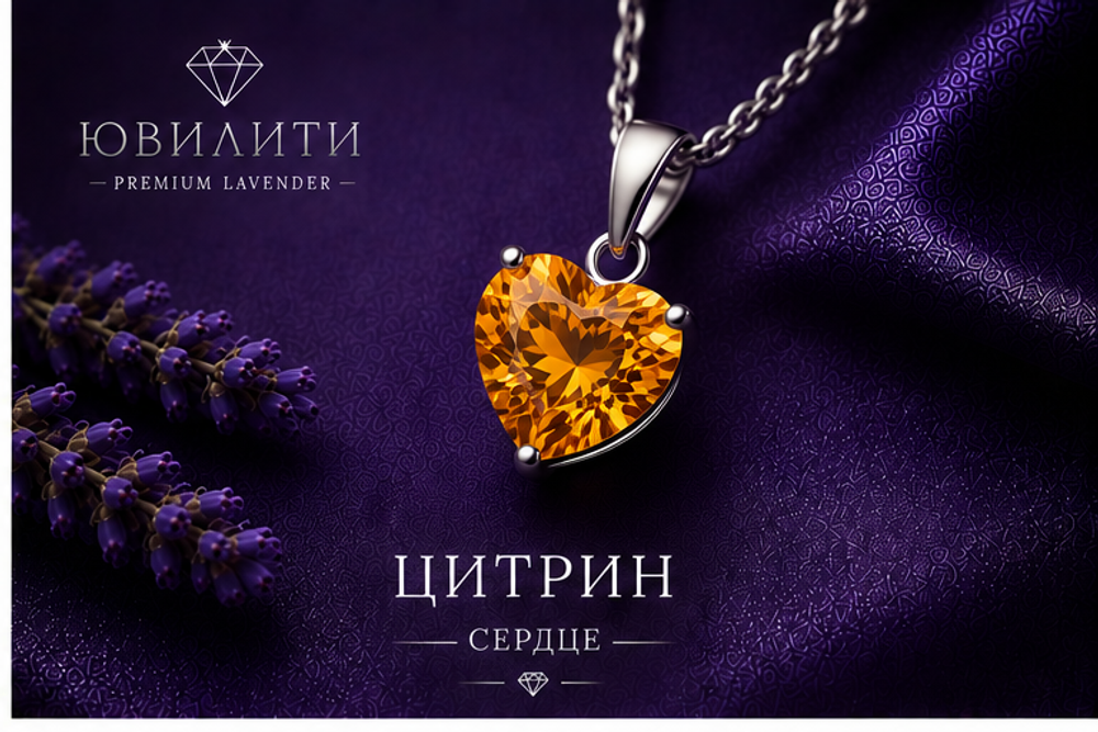 Цитрин Сердце