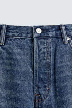 ZARA ДЖИНСЫ STRAIGHT FIT, СИНИЙ