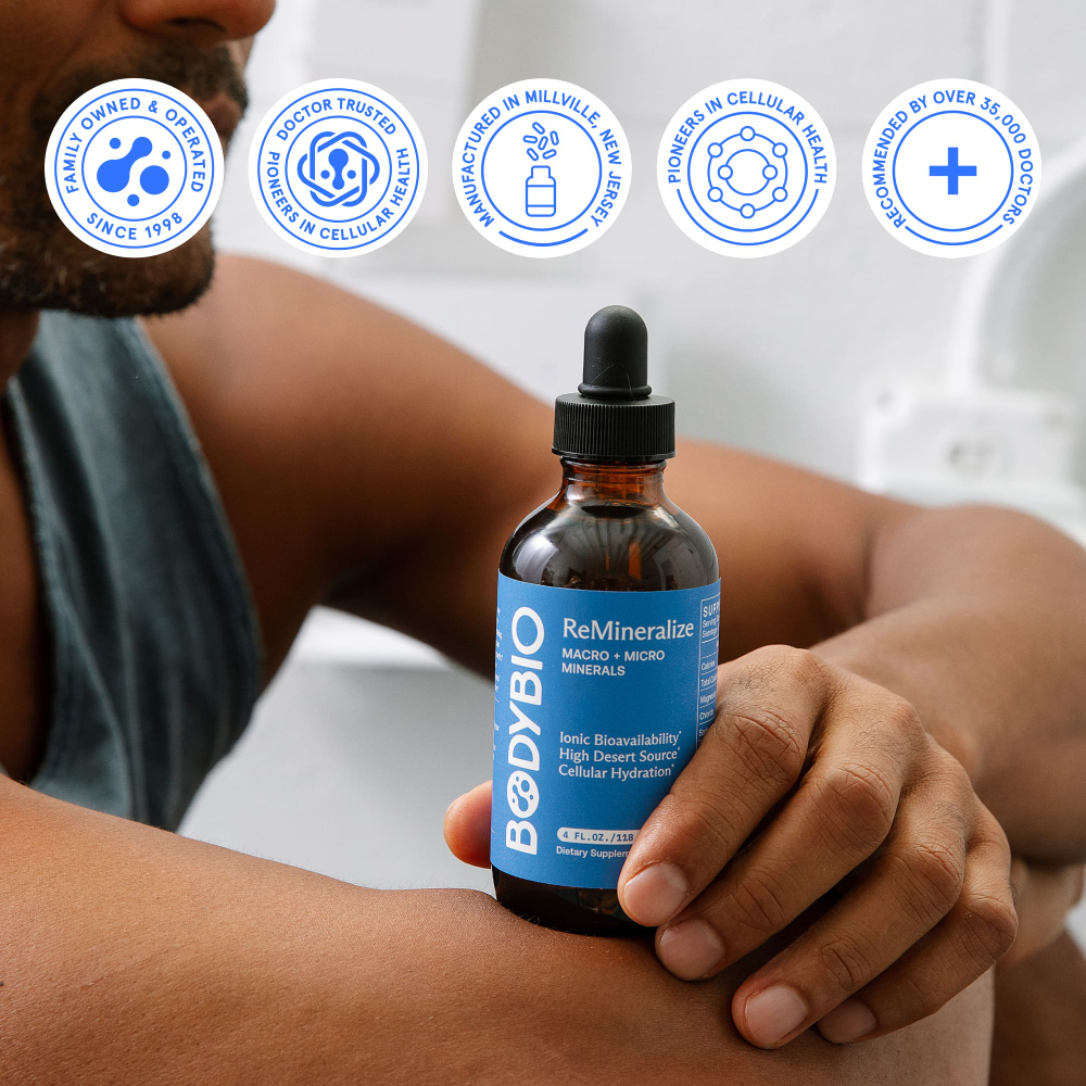 BodyBio, Remineralize, макро- и микроминералы, 118 мл (4 жидк. Унции)