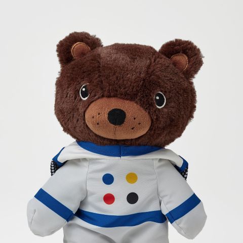 Мягкая игрушка IKEA AFTONSPARV (АФТОНСПАРВ), Медведь космонавт, 28 см