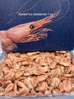 Креветка Северная 1 кг, варёно-мороженая 90-120 фасованная