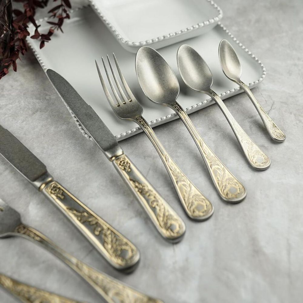 Вилка столовая 20,2 см матовая с золотом Lord Vintage Style P.L. Proff Cuisine [12]