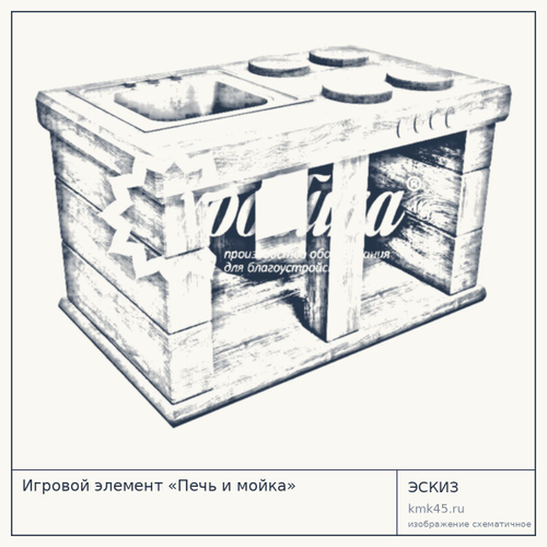 Игровой элемент «Печь и мойка»