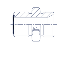 Адаптер AS D18-20 ORFS 1.3/16 - BSP 3/4