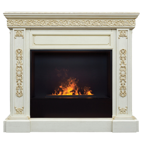 Каминокомплект Real Flame Ekaterina 26 WT с очагом 3D Cassette 630 Black Panel