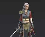 Ciri Цири Ведьмак Геральт Ведьмак Geralt of Rivia witcher Коллекционная Фигурка Аниме
