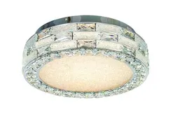 Люстра потолочная светодиодная NewRgy 6065R/72W CHROME+CLEAR, 72 Вт, хромированная и прозрачная