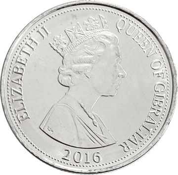10 пенсов 2016 Гибралтар