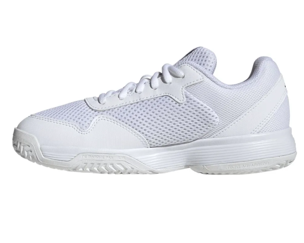 Детские теннисные кроссовки Adidas Courtflash K - cloud white/core black/cloud white