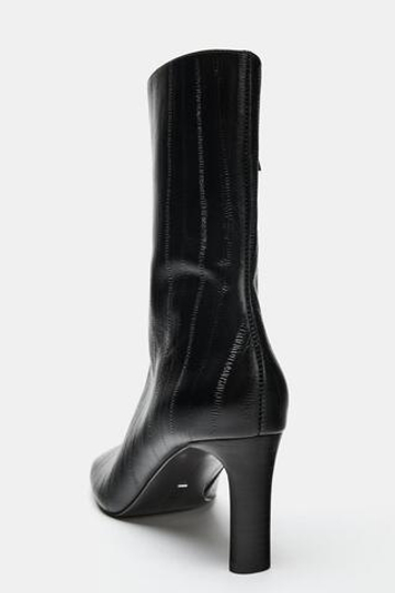 ZARA КОЖАНЫЕ БОТИЛЬОНЫ LIMITED EDITION, ЧЕРНЫЙ