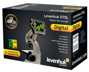 Микроскоп монокулярный цифровой Levenhuk D70L с набором для опытов