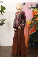 Blouse "Blackberry. Foxes in peonies"