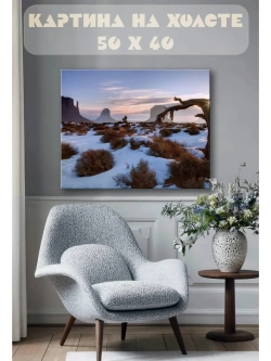 Картина на стену 40 X 50 Зимний пейзаж