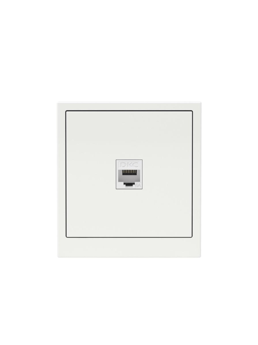 Розетка компьютерная 1-м KANT RJ45 кат.6A без шторки бел. магнолия DKC 7000673