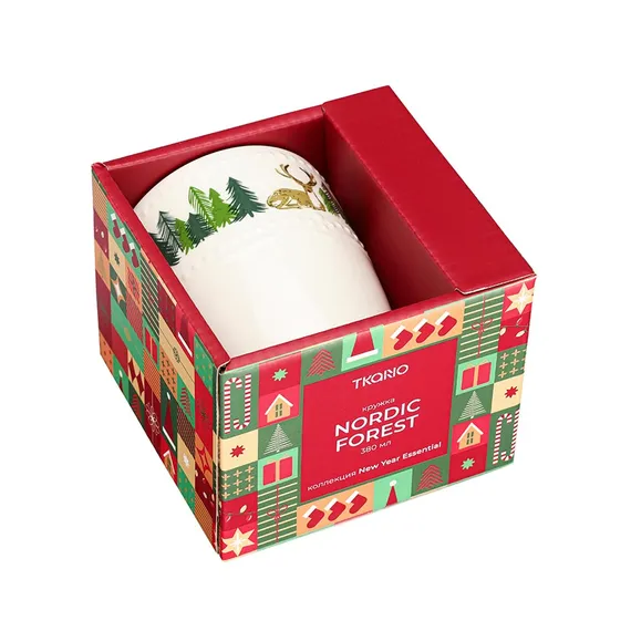 Кружка nordic forest из коллекции new year essential, 360 мл