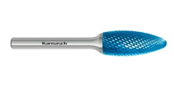 Борфреза твердосплавная Karnasch форма H, 3х6х3х38 мм, насечка HP-4, без покрытия, арт. 11.3072-005