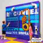 Сенсорная игровая стена «Цифровая энергия», 2,44×0,39×2,44 м