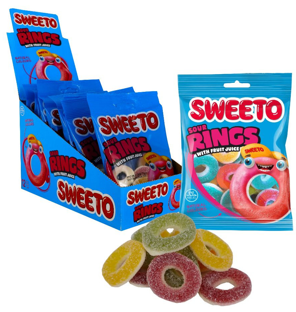 Мармелад SWEETO Кислый Колечки 70г*12шт