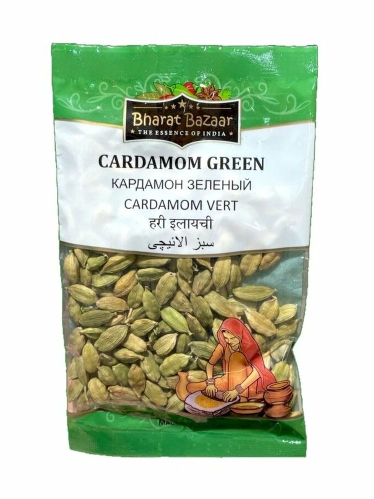 Bharat BAZAAR Cardamon Кардамон зеленый целый 50 гр