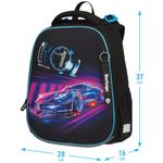 Ранец Berlingo Expert Max Neon car 37х28х16см, 2 отд., с анатомической спинкой