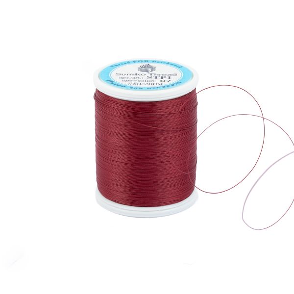 Нитки для пэчворка SumikoThread 200 м, (219 ярд), 07 бордовый