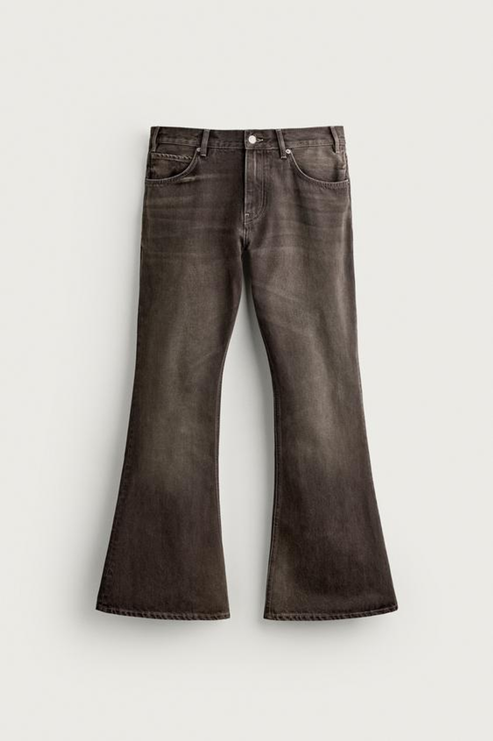 ZARA ДЖИНСЫ FLARE FIT, КОРИЧНЕВЫЙ