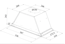 Встраиваемая вытяжка Hotpoint HPAE 52FLB X