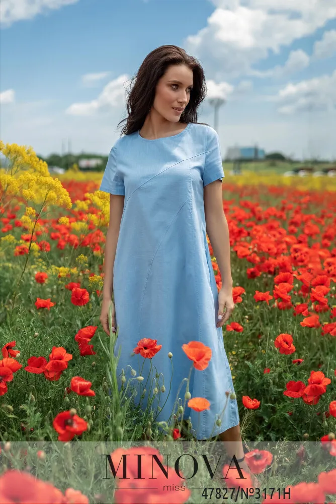 Платье 3171Н-Голубой Minova