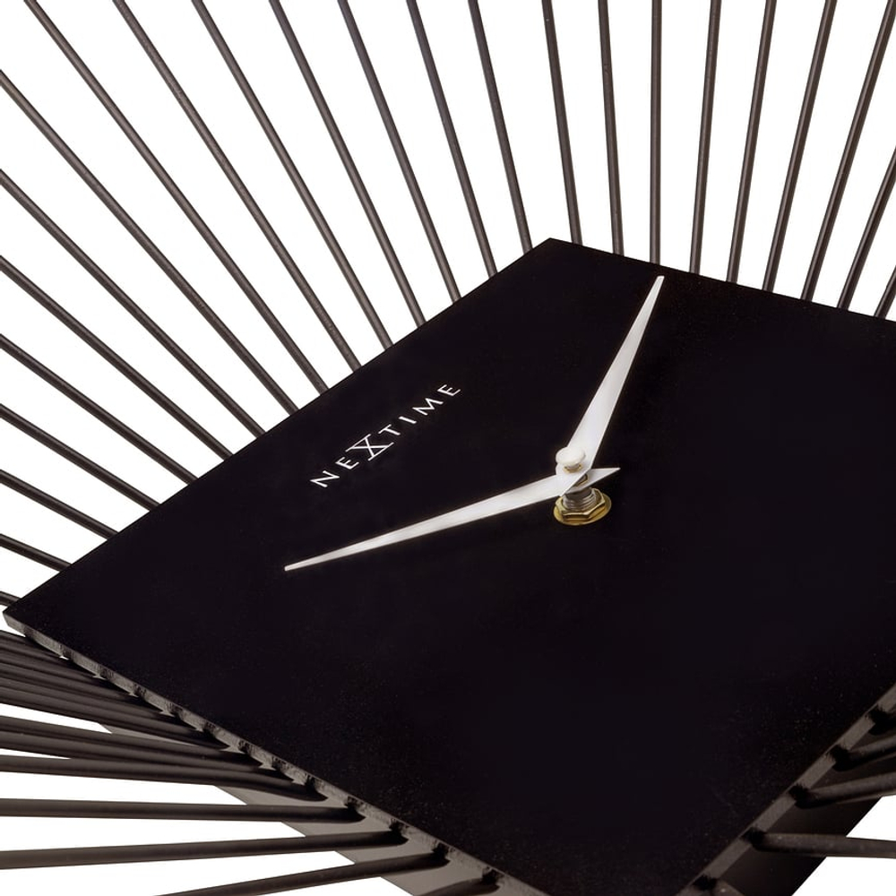 Настенные часы NeXtime Vasco Square, металл, 45 см, чёрные