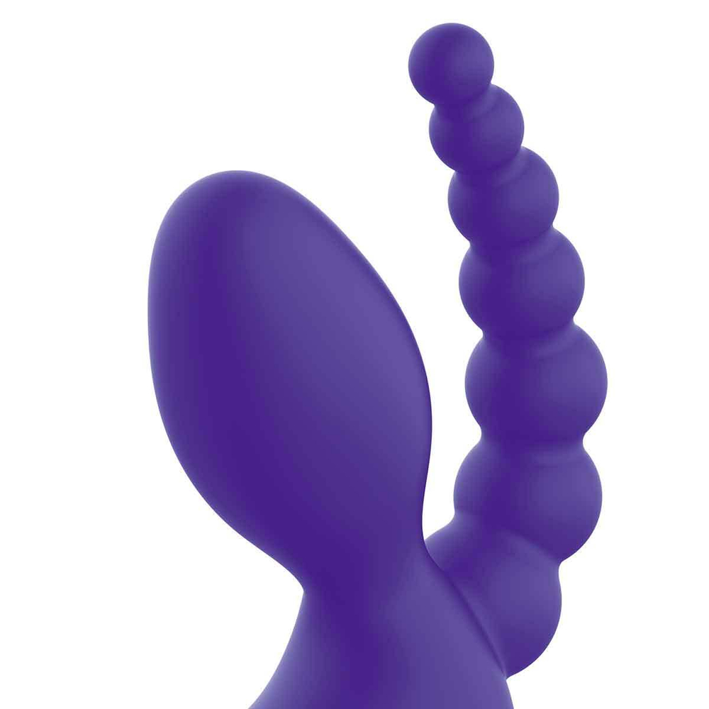 Фиолетовый безремневой страпон с пультом ДУ 7’’ Remote Control Strapless - 24 см. (Цвет: фиолетовый)