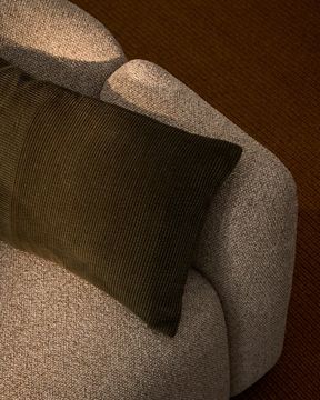 Чехол для подушки Seliria из коричневого вельвета с вышивкой, 30 x 50 см